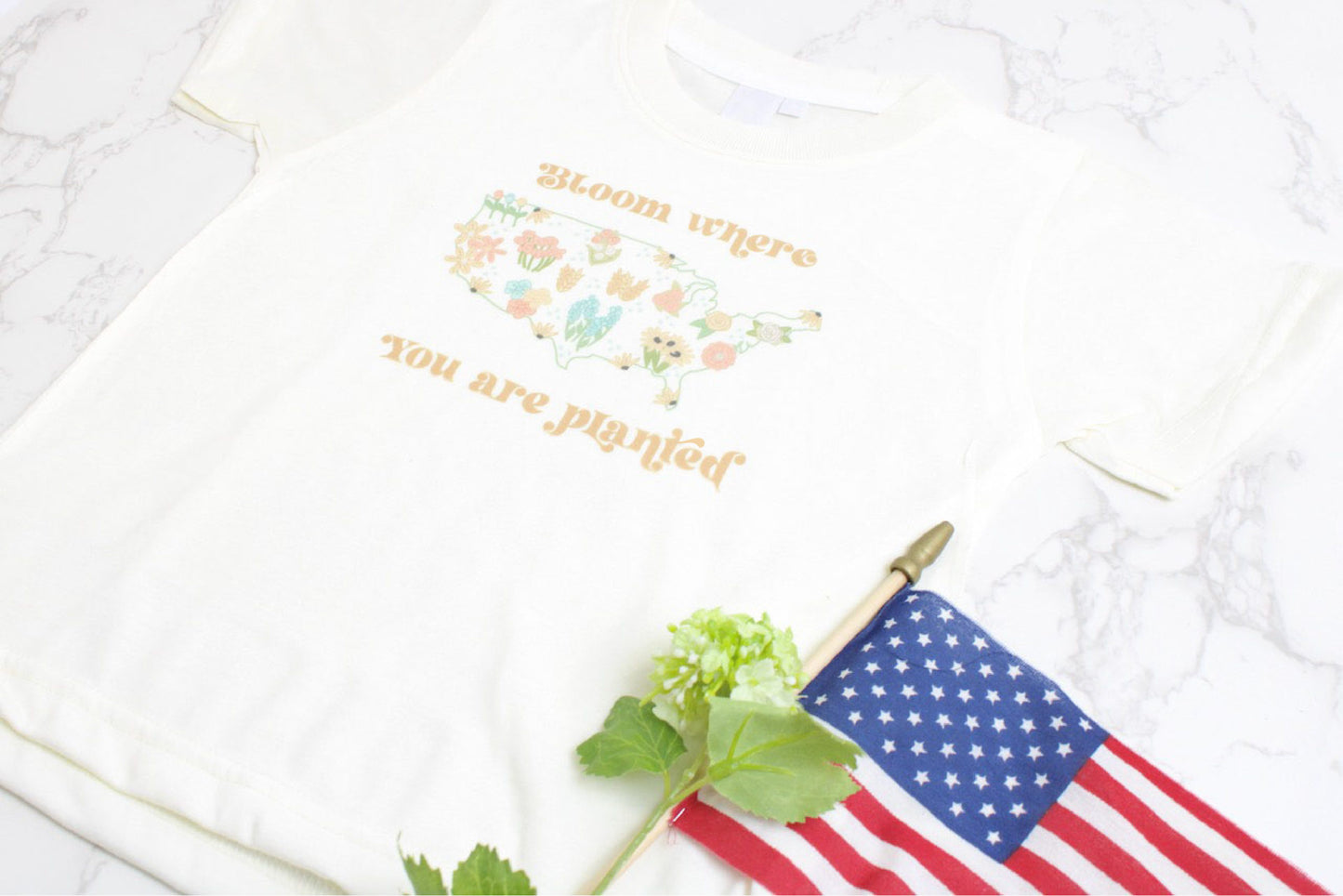 Bloom Where You are Planted USA Tee