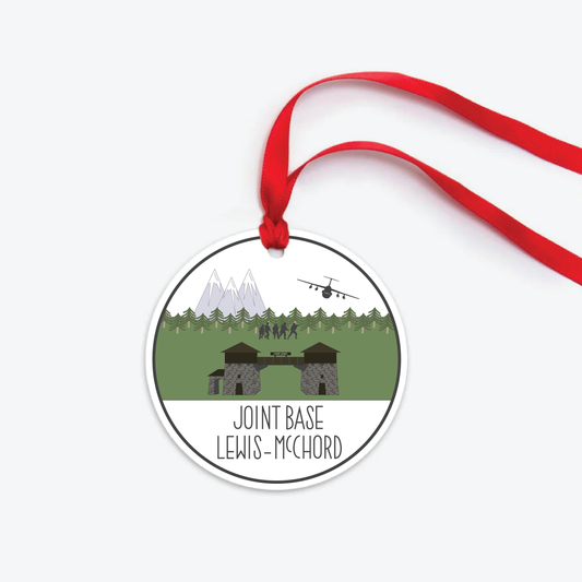 joint base lewis mcchord ornament two sided / camp lewis