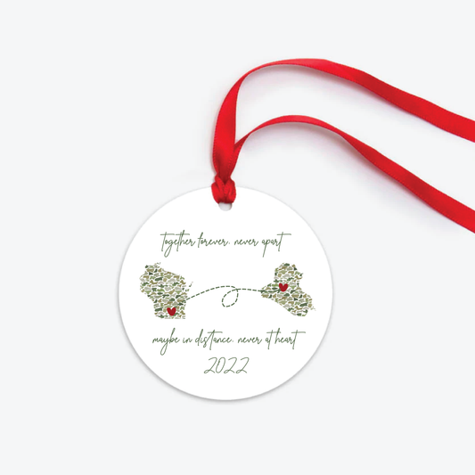 long distance christmas ornament