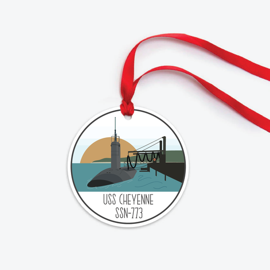 USS Cheyenne SSN-773 Naval Submarine Ornament