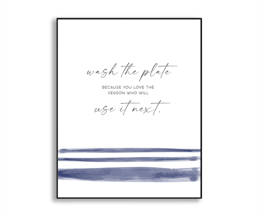Wash the Plate Print