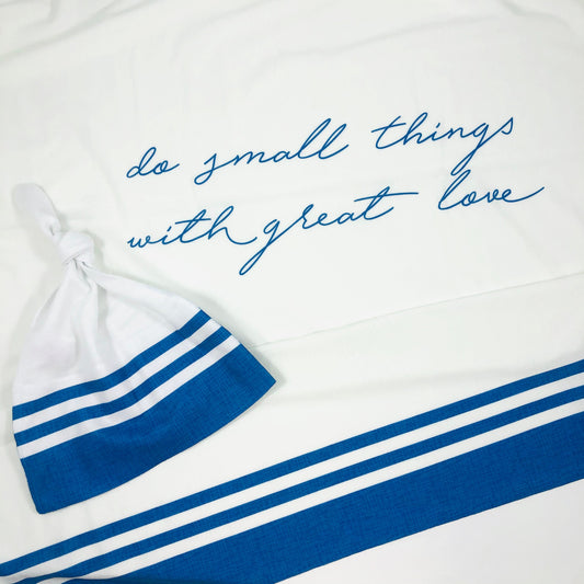 do small things with great love - st. mother teresa baby swaddle set