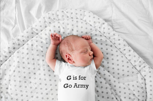 g is for go army, b is for beat navy tshirt