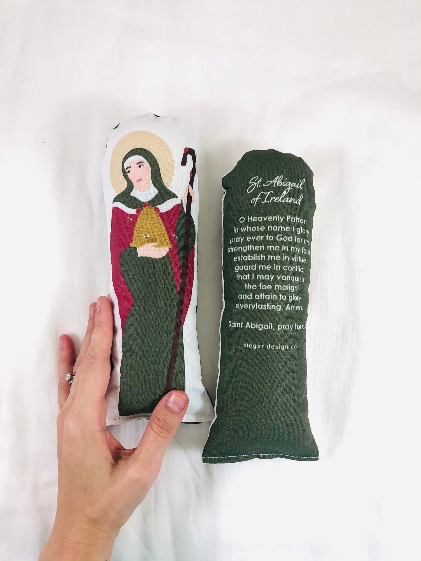 saint abigail of ireland prayer doll