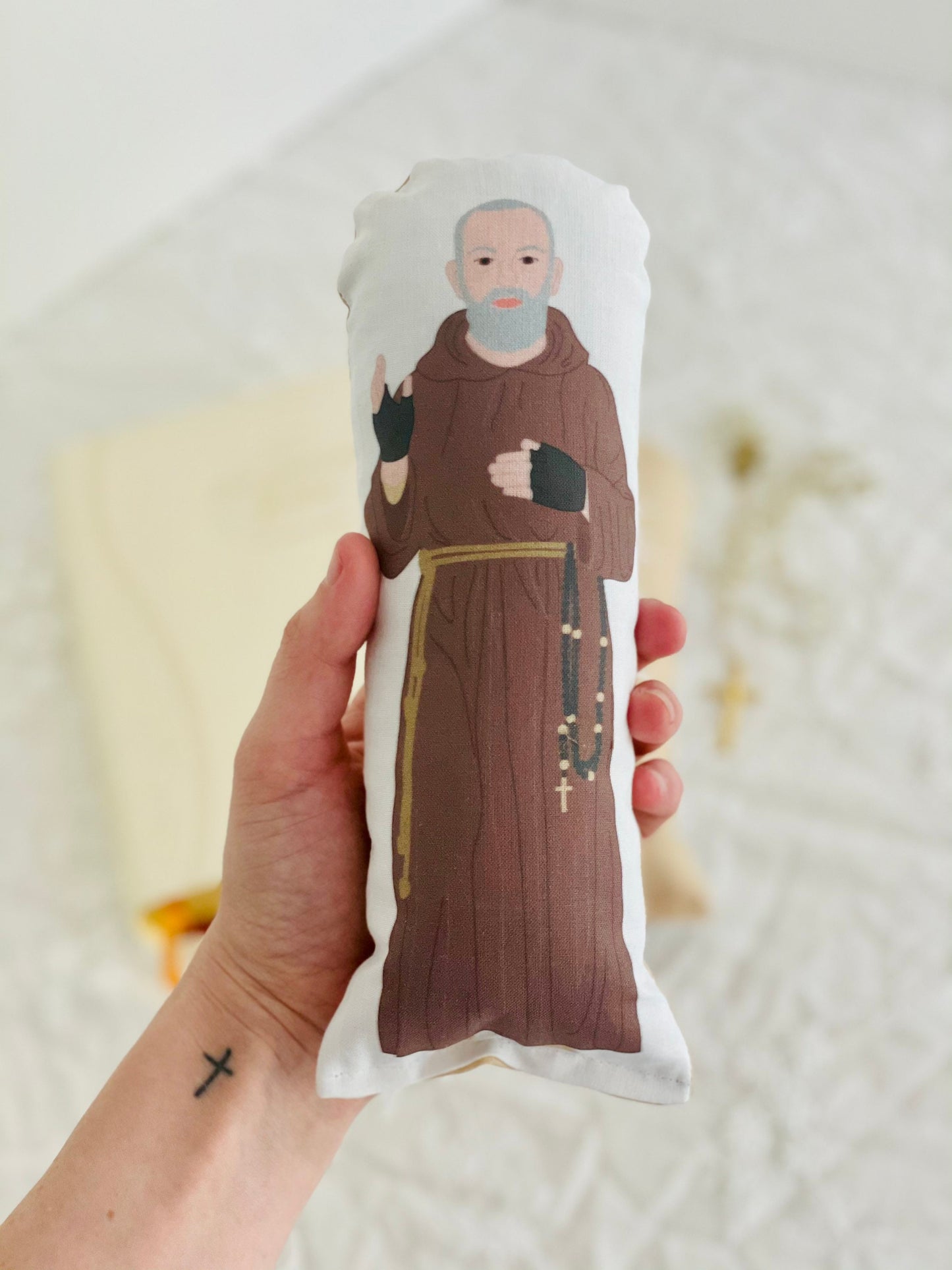 saint padre pio of pietrelcina prayer doll