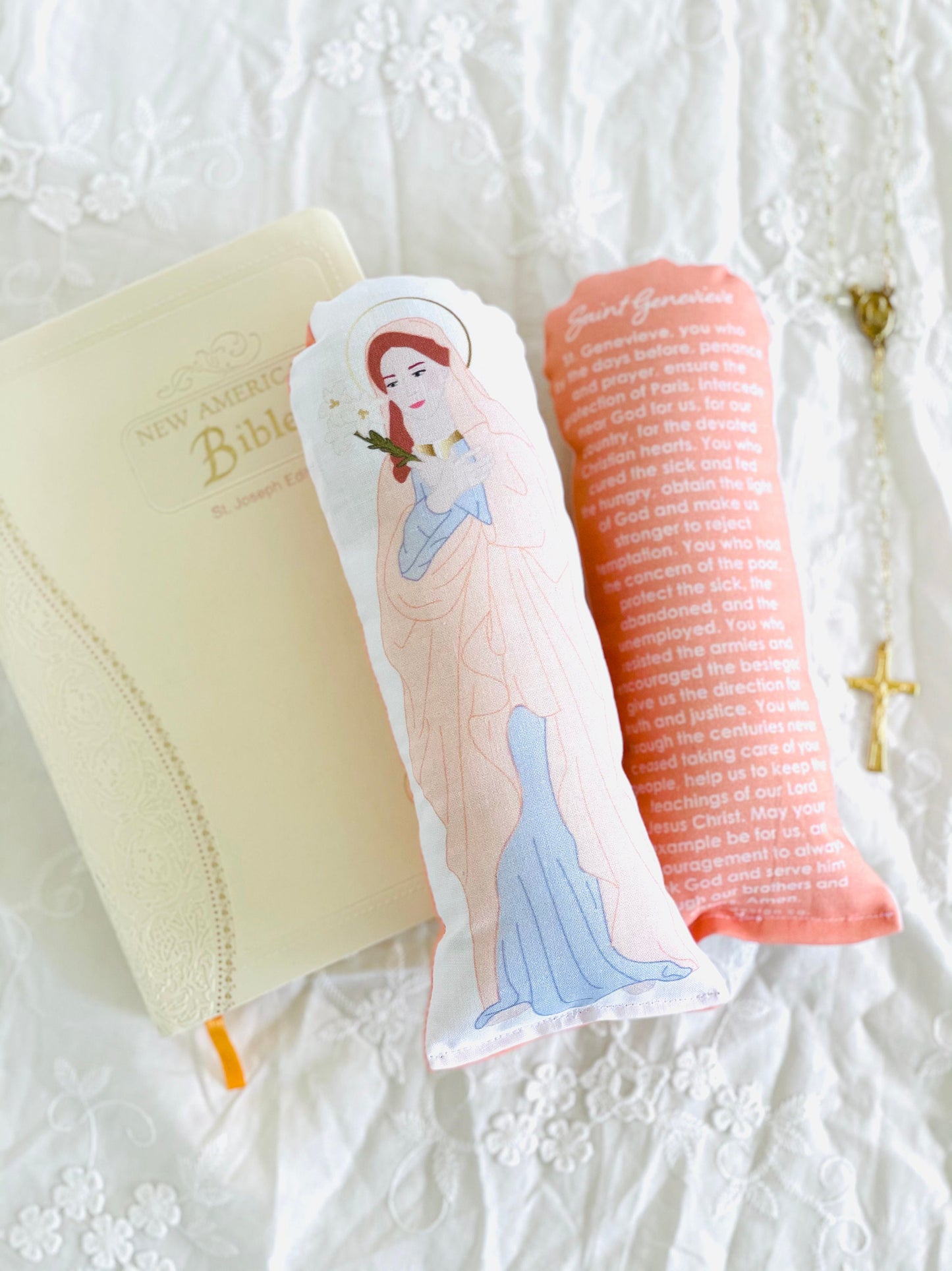 saint genevieve prayer doll