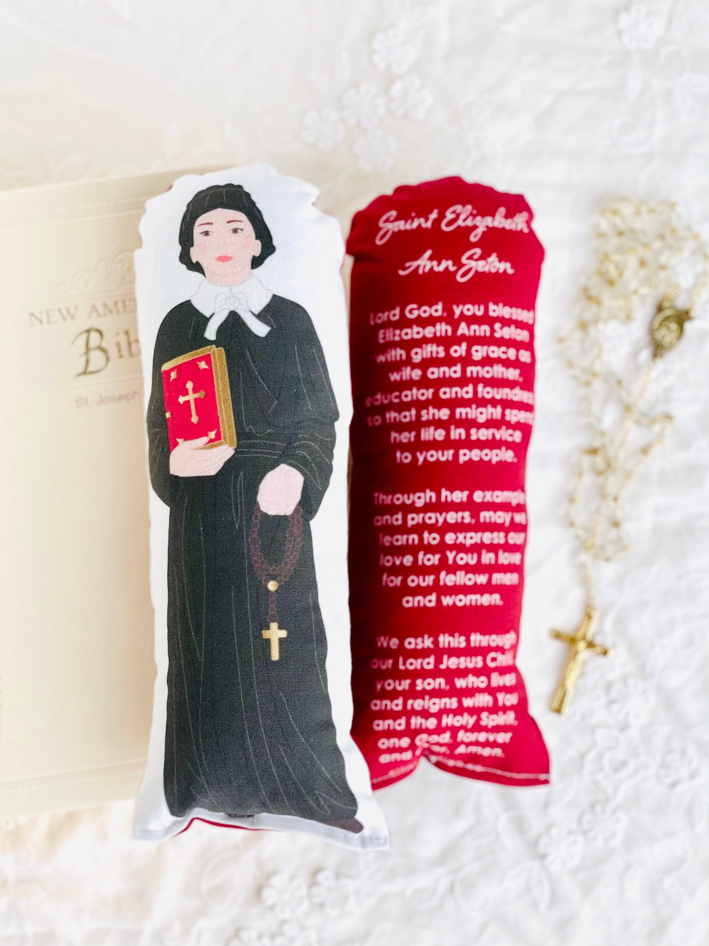 saint elizabeth ann seton prayer doll