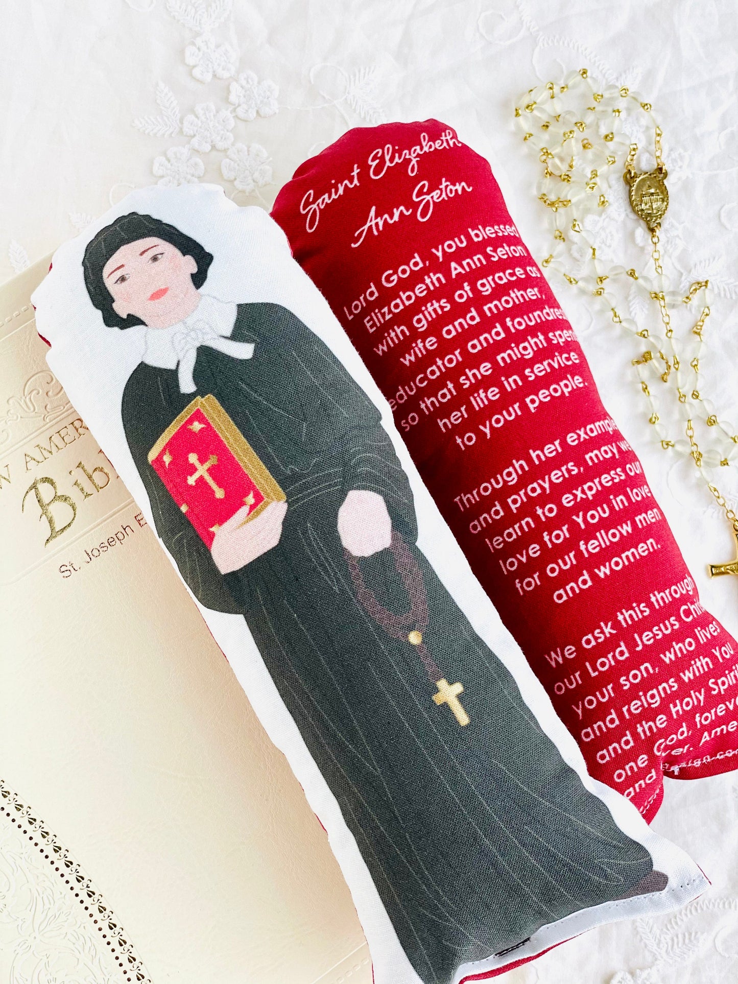 saint elizabeth ann seton prayer doll