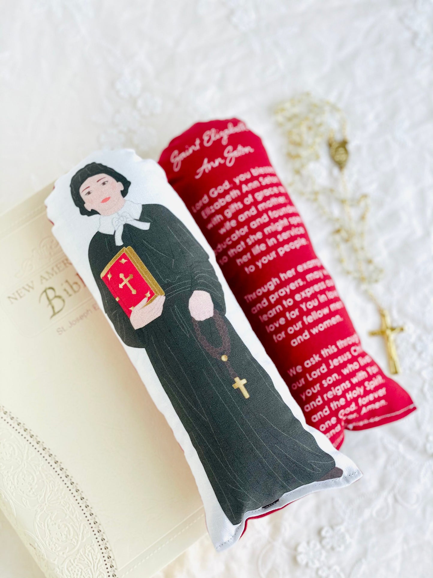 saint elizabeth ann seton prayer doll