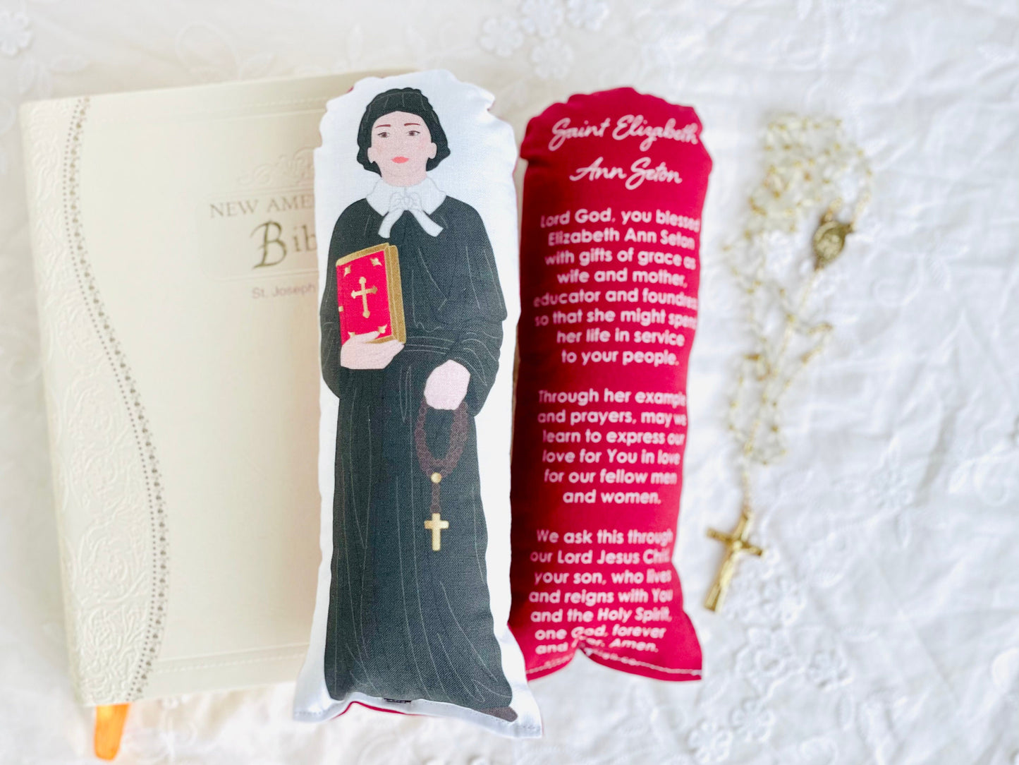 saint elizabeth ann seton prayer doll