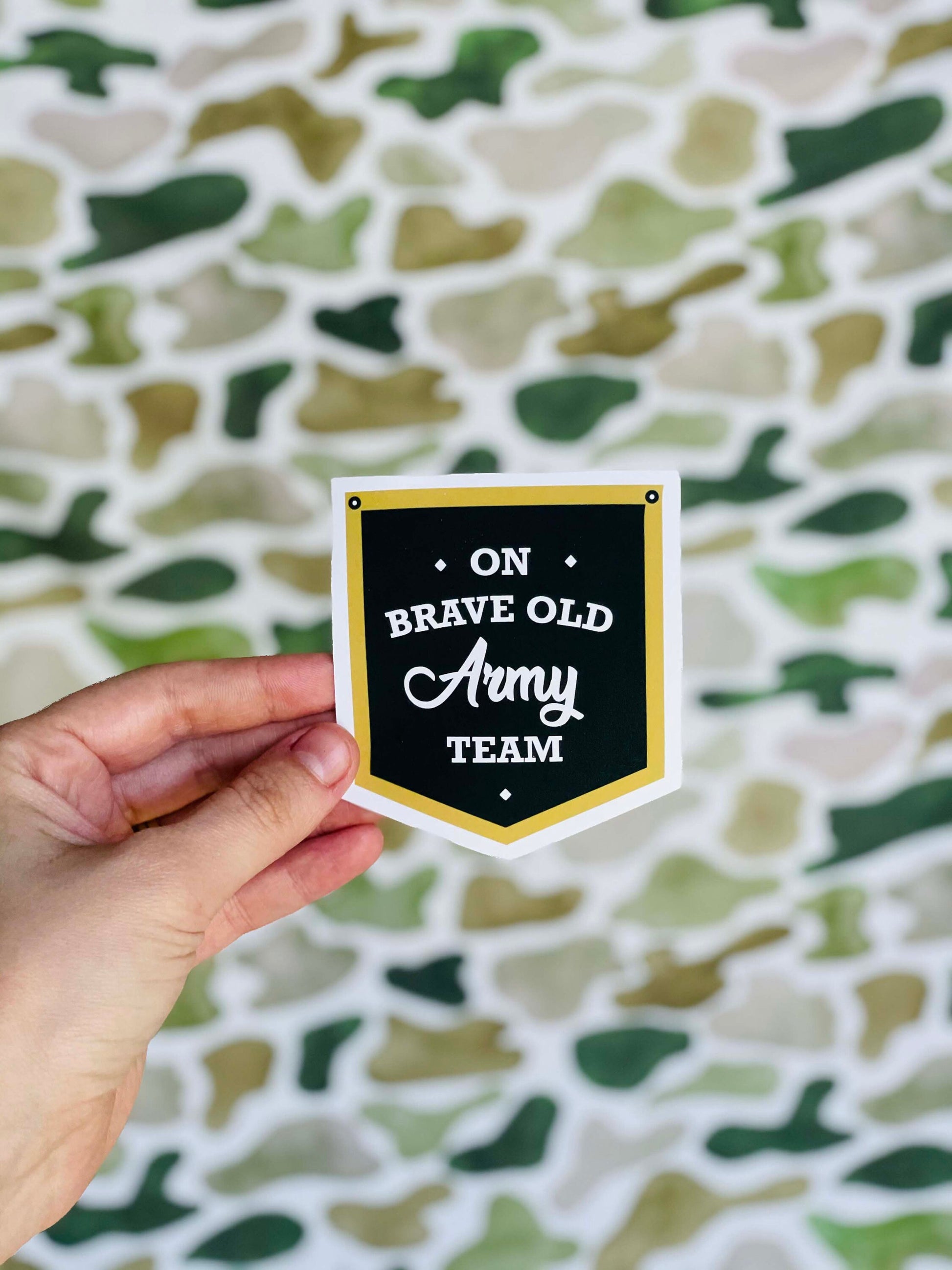 on brave old army team sticker
