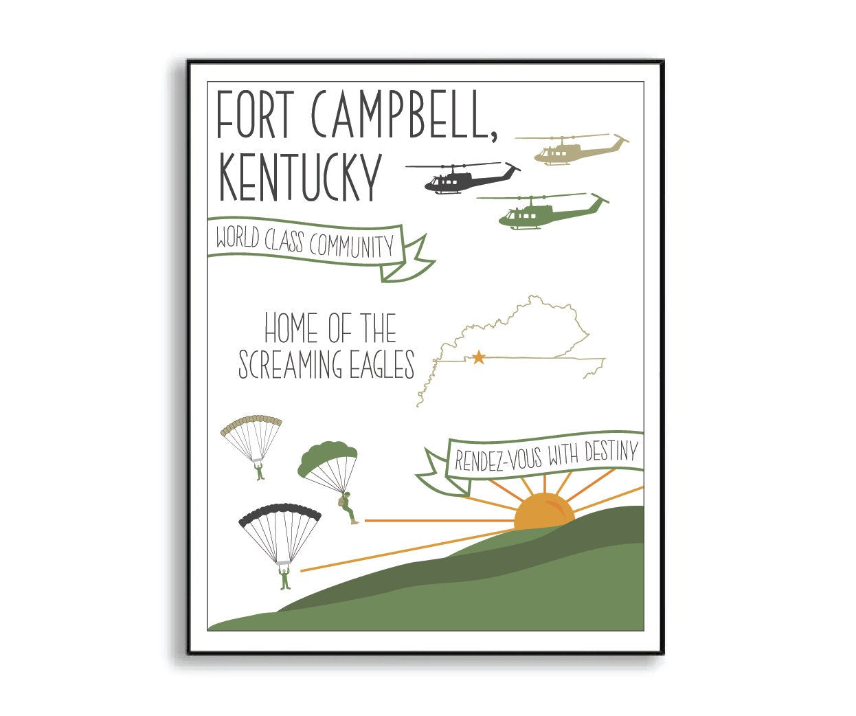 fort campbell print