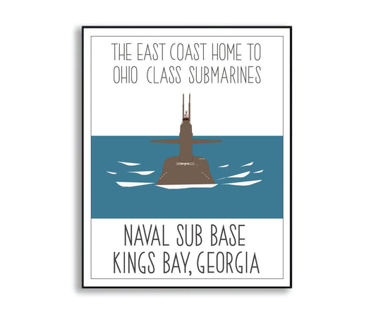 naval submarine base kings bay print