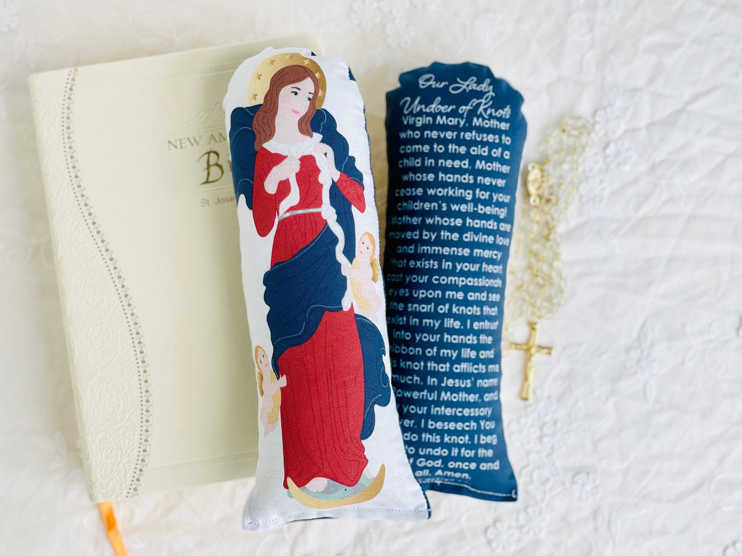 our lady undoer of knots prayer doll