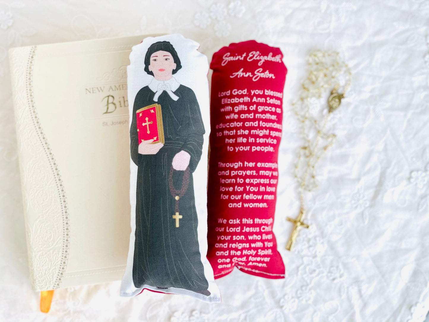 saint elizabeth ann seton prayer doll