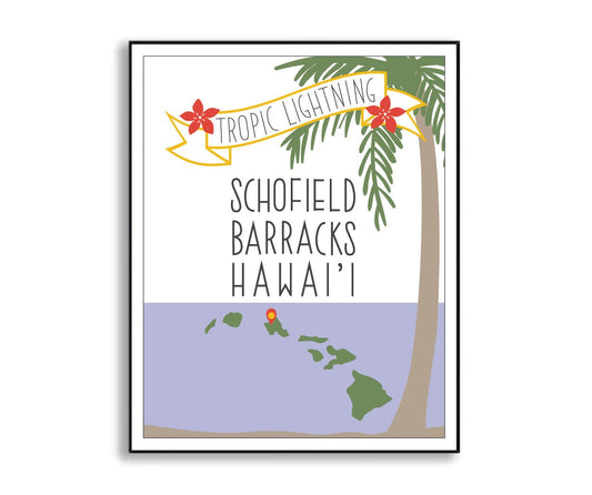 schofield barracks print