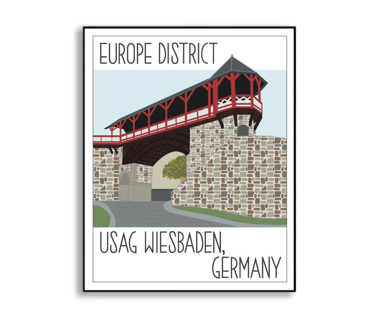 usag wiesbaden europe district print
