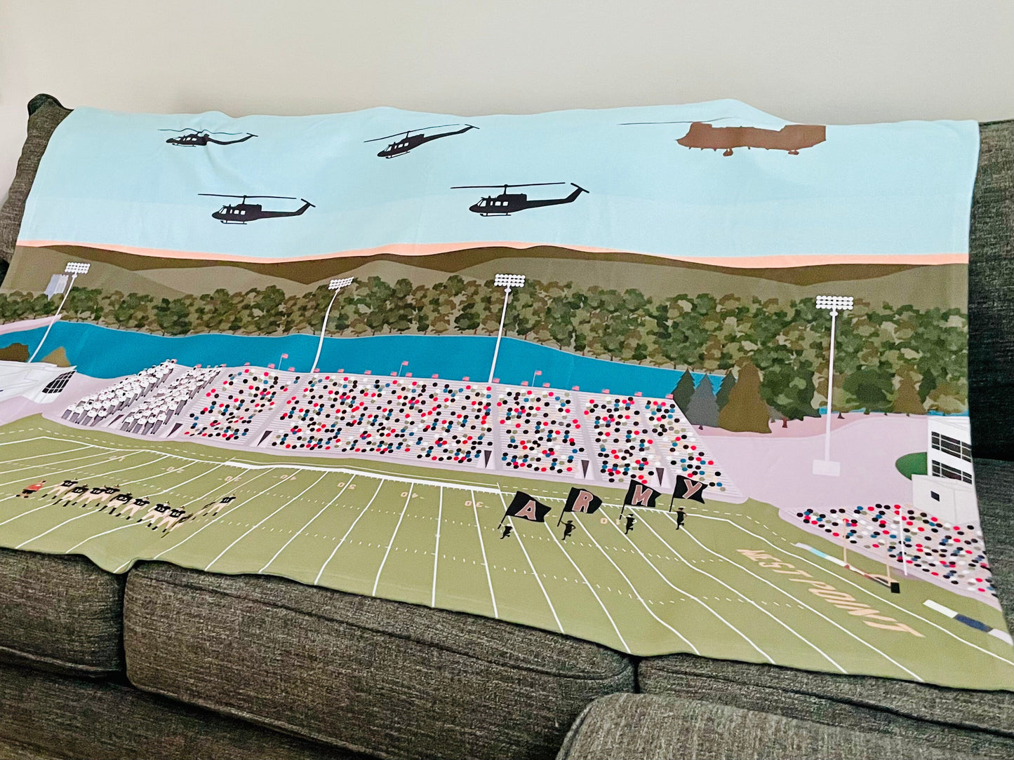michie stadium throw blanket
