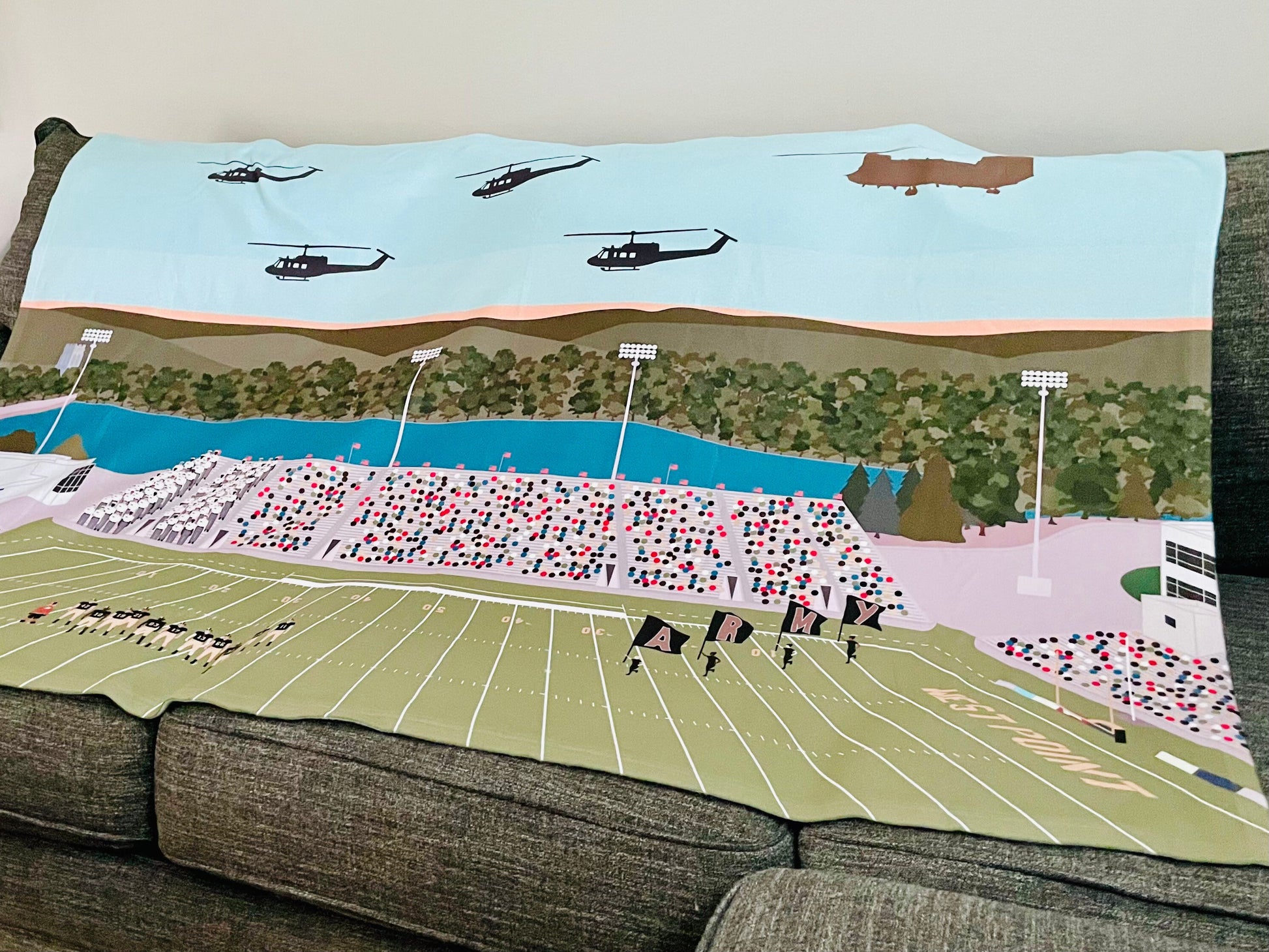 michie stadium throw blanket