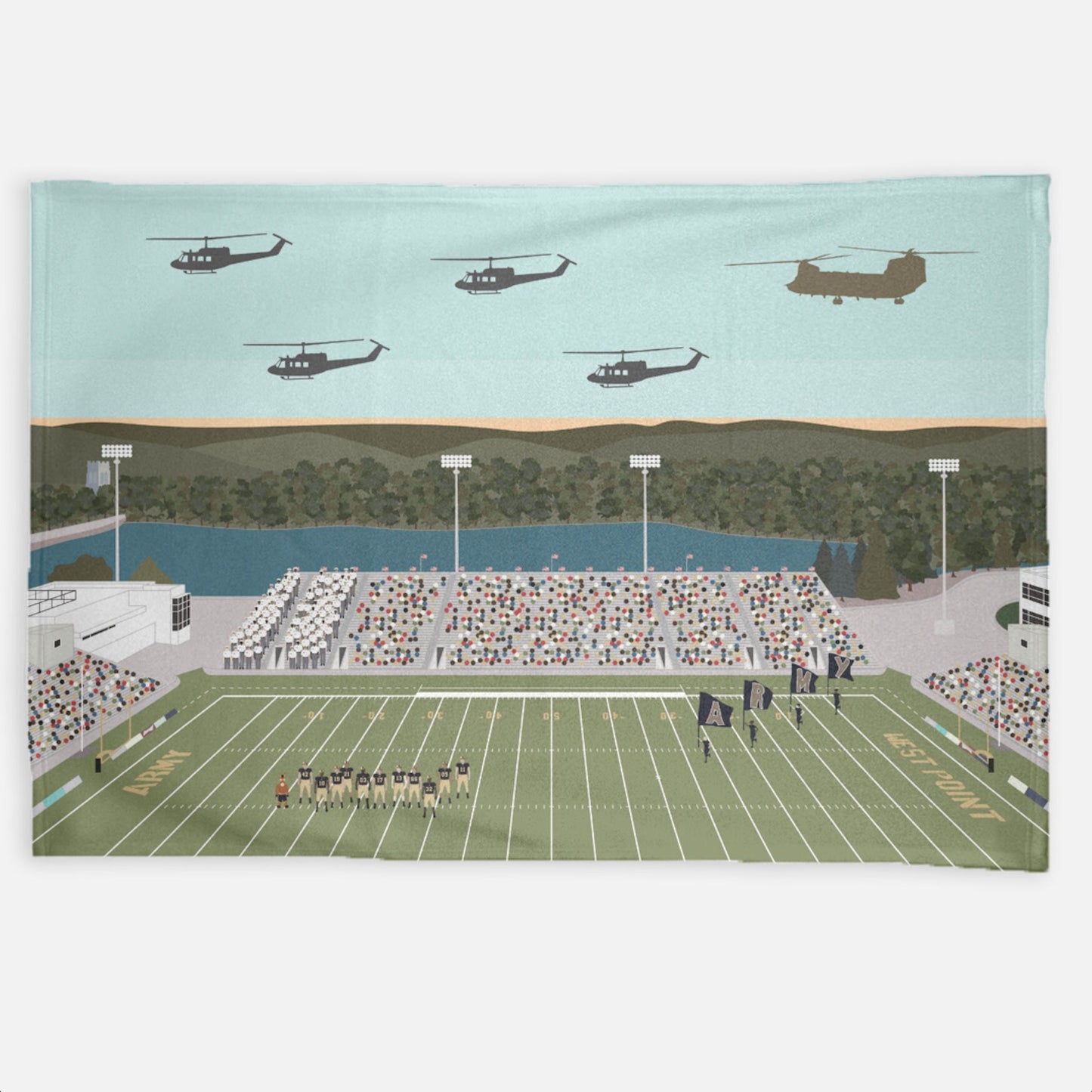 michie stadium throw blanket