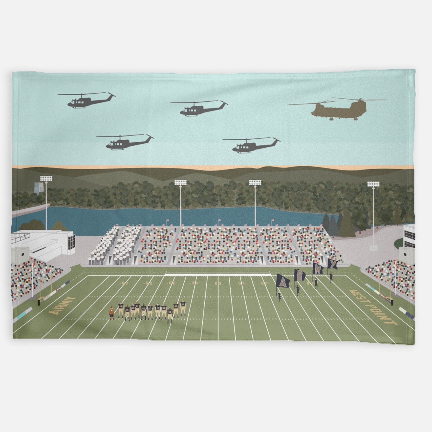 michie stadium throw blanket