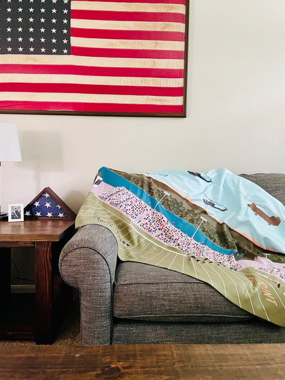 michie stadium throw blanket