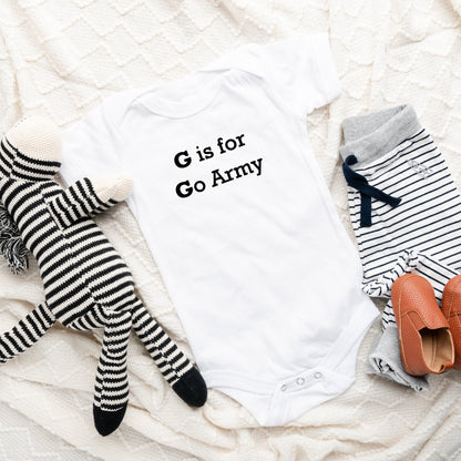 g is for go army, b is for beat navy tshirt