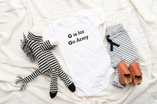 g is for go army, b is for beat navy tshirt
