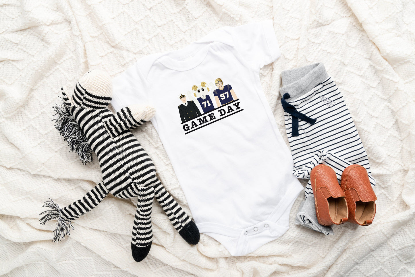 navy football game day tshirt