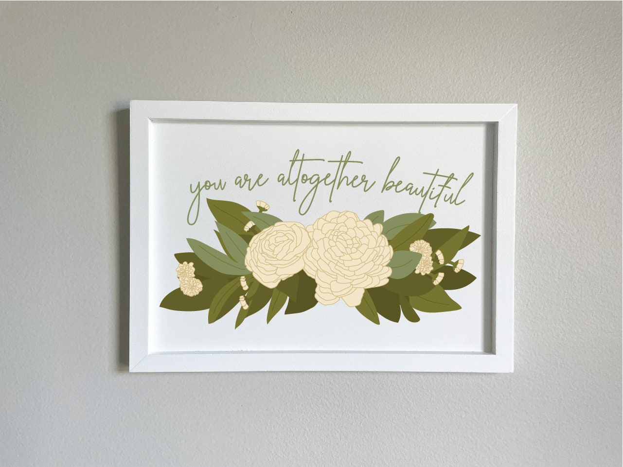 you are altogether beautiful framed sign