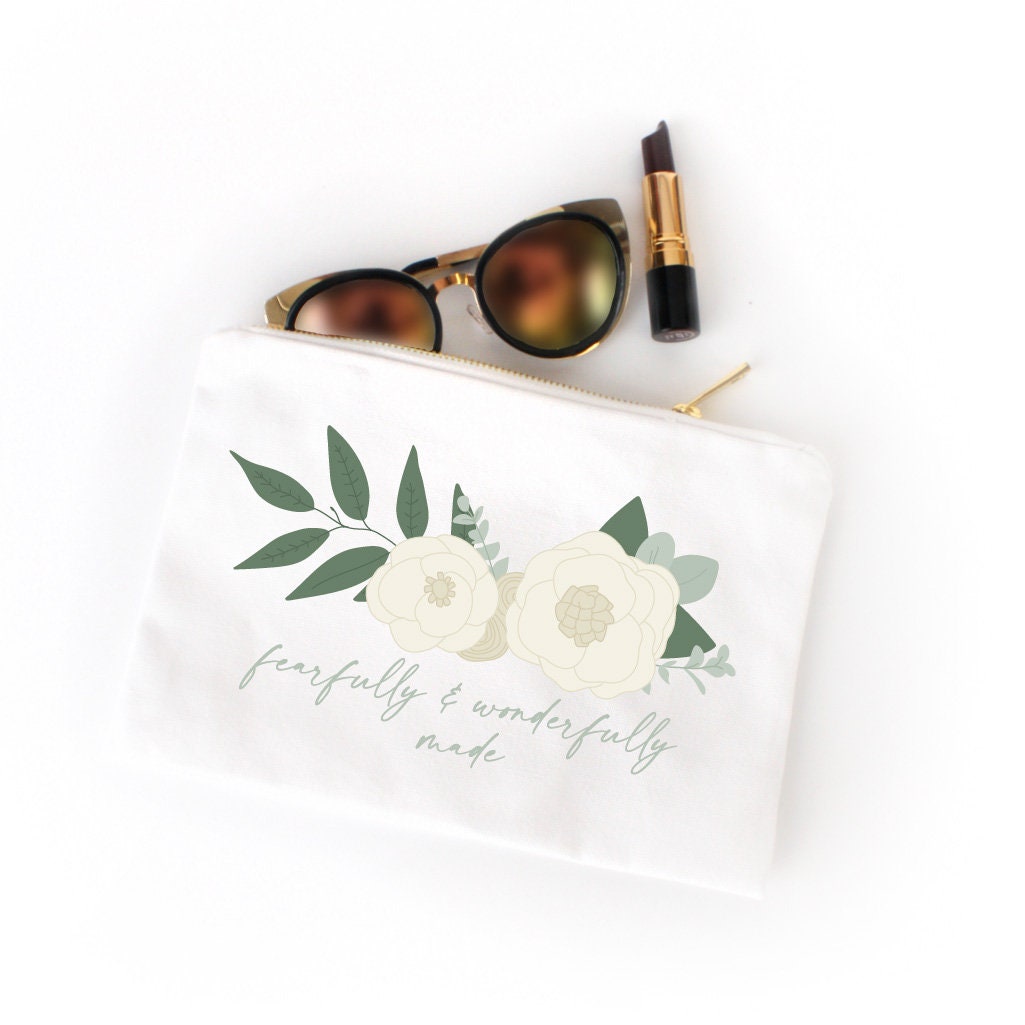 fearfully and wonderfully made cosmetic bag