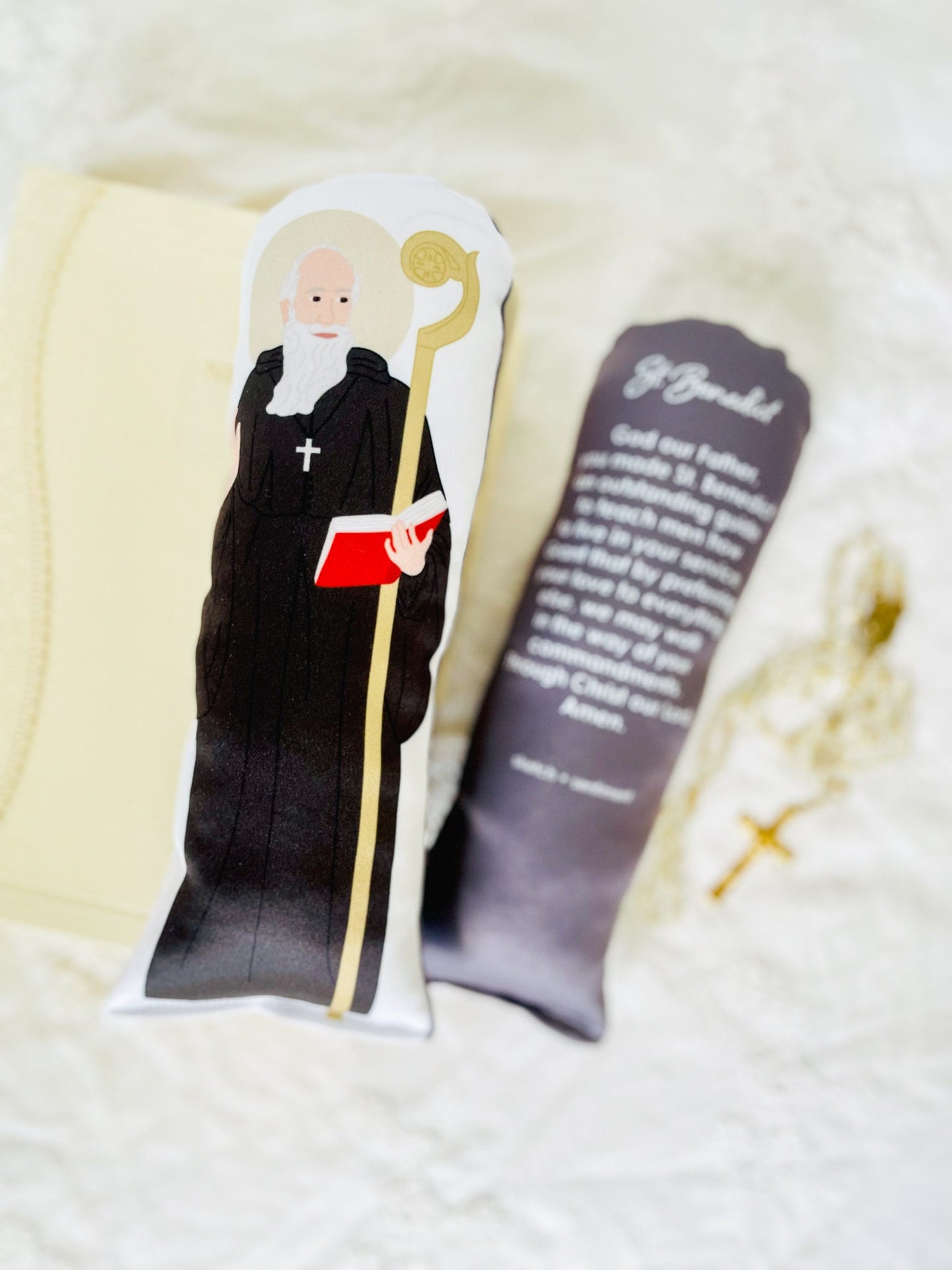saint benedict prayer doll