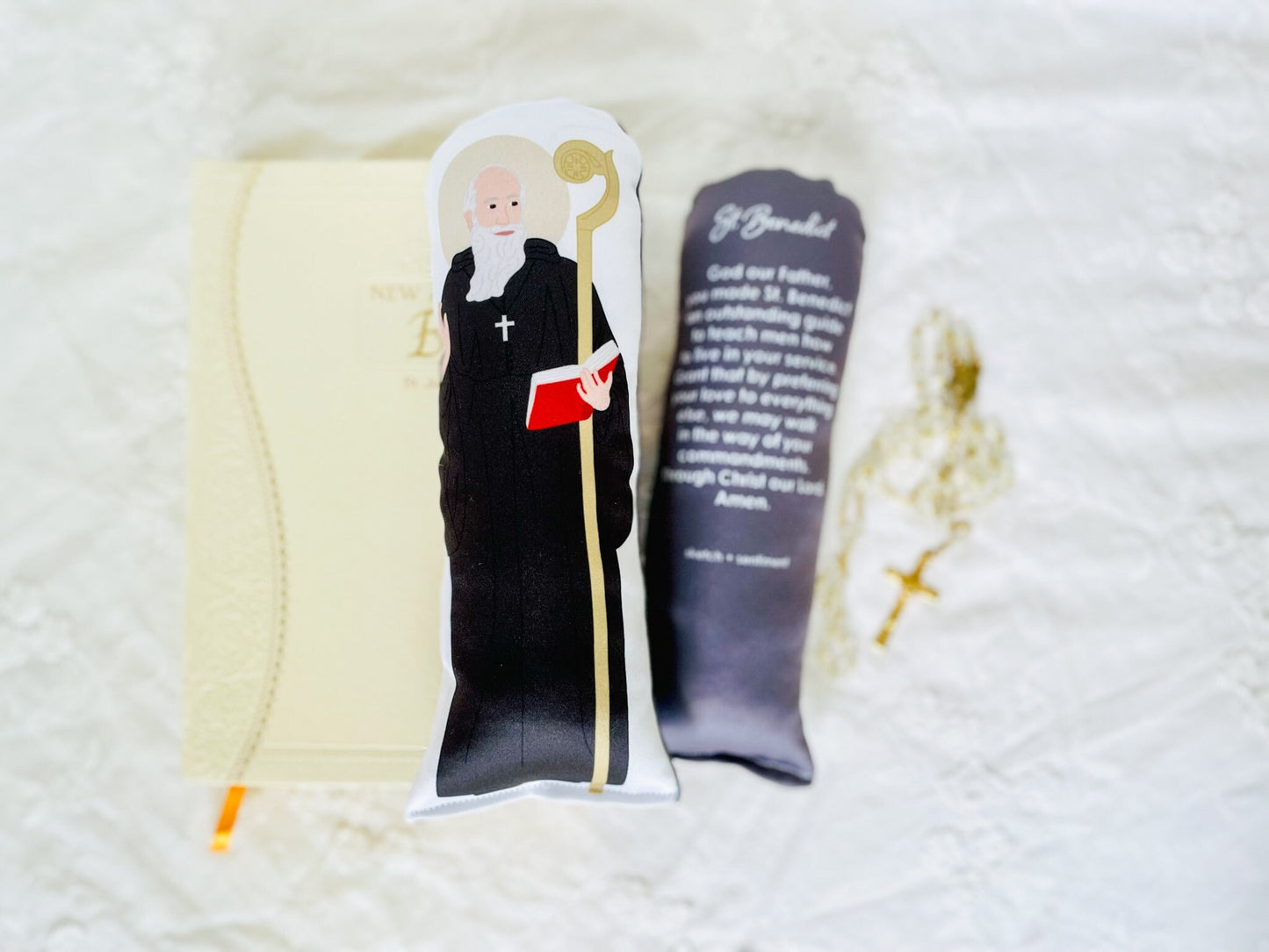 saint benedict prayer doll