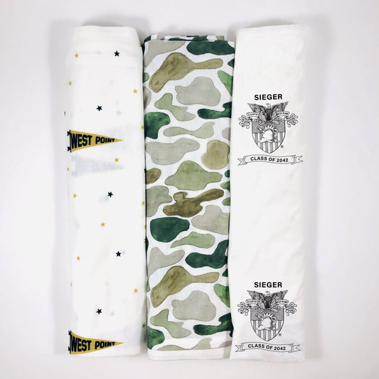 custom west point baby swaddle